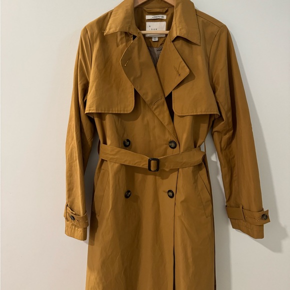New Day by Target Camel Colored Belted Trench Coat Water resistant size XS - Picture 5 of 10